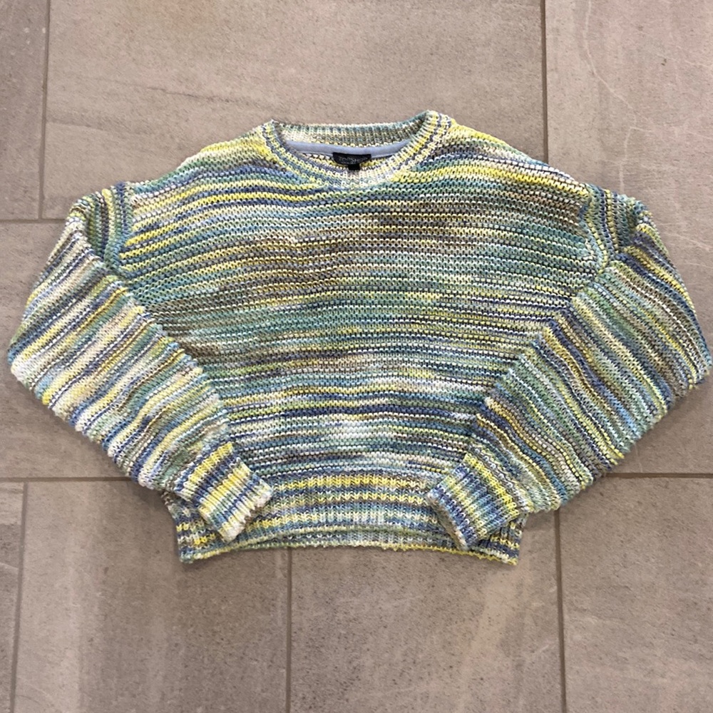 TOPSHOP Chunky Knit Cropped Sweater, Size 4